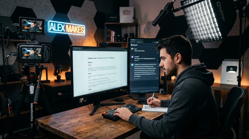 How I Started Writing Better YouTube Scripts Using AI Without Sounding Fake